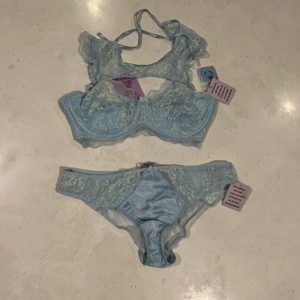 Savage X Fenty panty set, powder blue